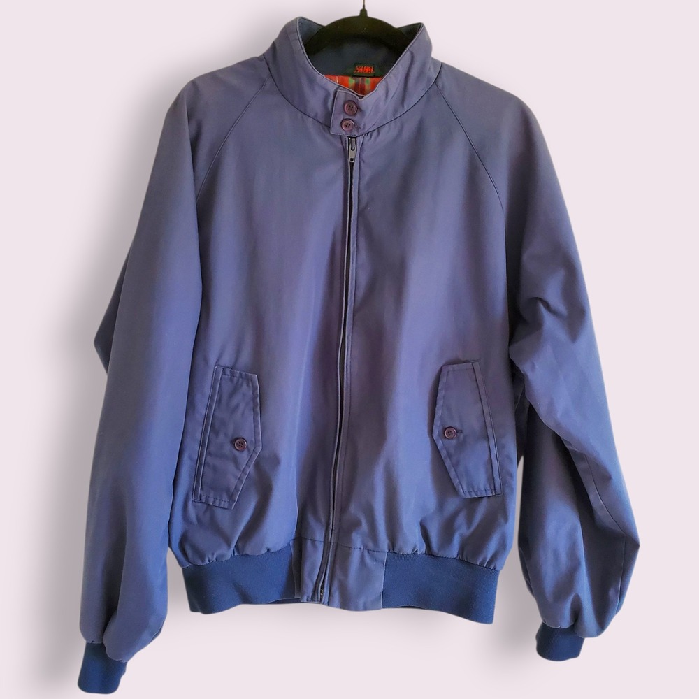 Field Stream Mens Jacket Large Blue Full Zip Plaid Lined Outerwear Coat